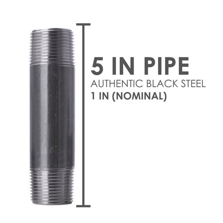 Ace Trading - Nipple STZ Industries 1 in. MIP each X 1 in. D MIP Black Steel 5 in. L Nipple 300UP1X5